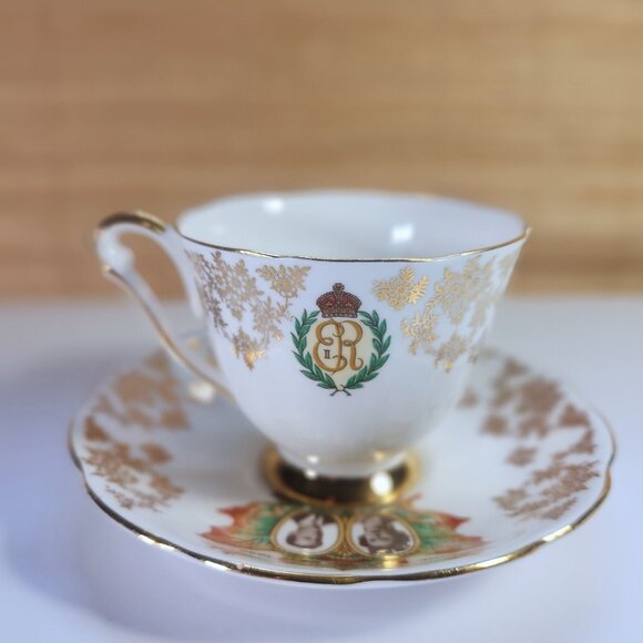 Royal Visit To Canada 1959 Queen Elizabeth II Prince Philip Cup & Saucer - Picture 7 of 11